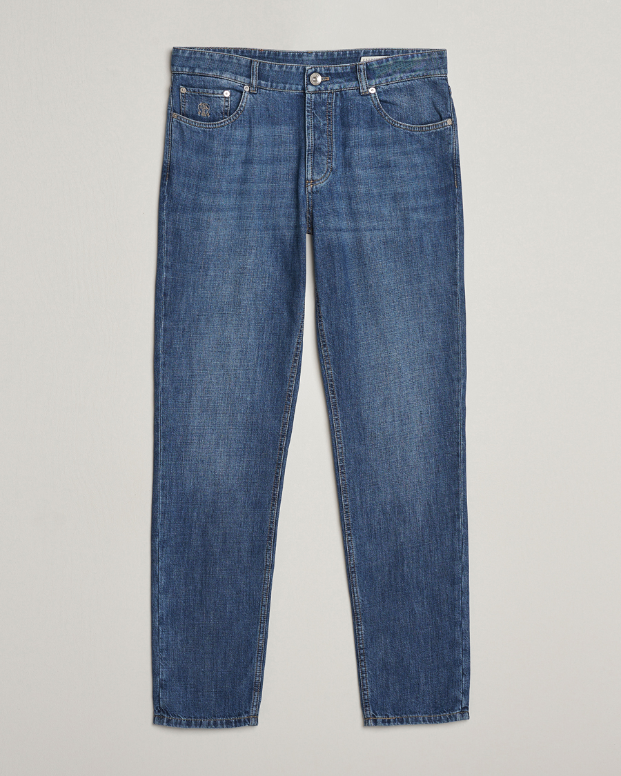Herr | Jeans | Brunello Cucinelli | Traditional Fit Jeans Dark Blue Wash