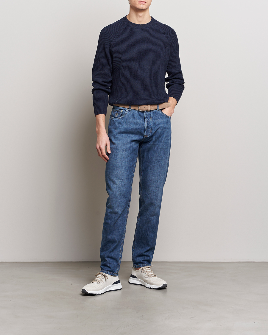 Herr | Jeans | Brunello Cucinelli | Traditional Fit Jeans Dark Blue Wash
