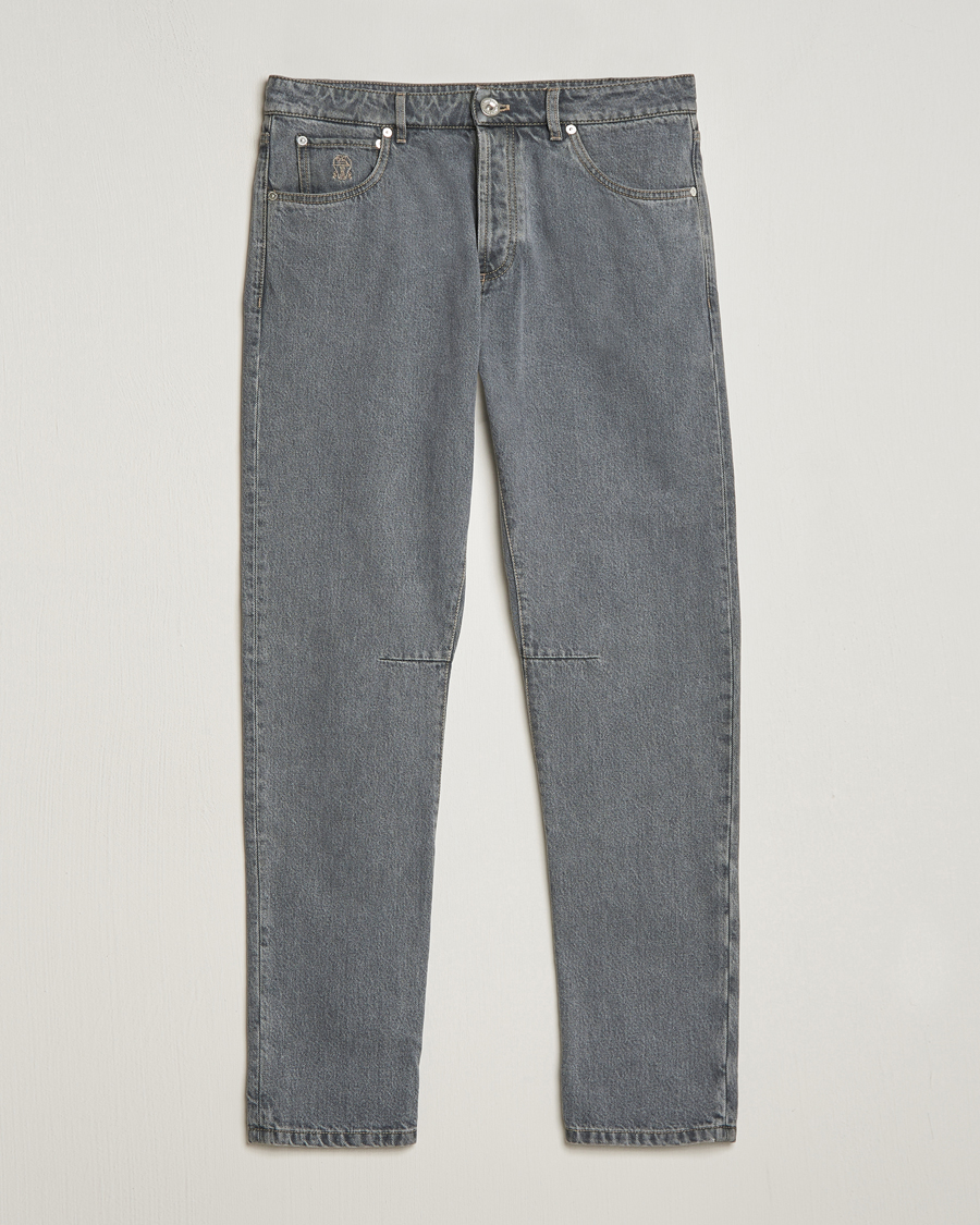 Herr | Jeans | Brunello Cucinelli | Leisure Fit Jeans Grey Wash