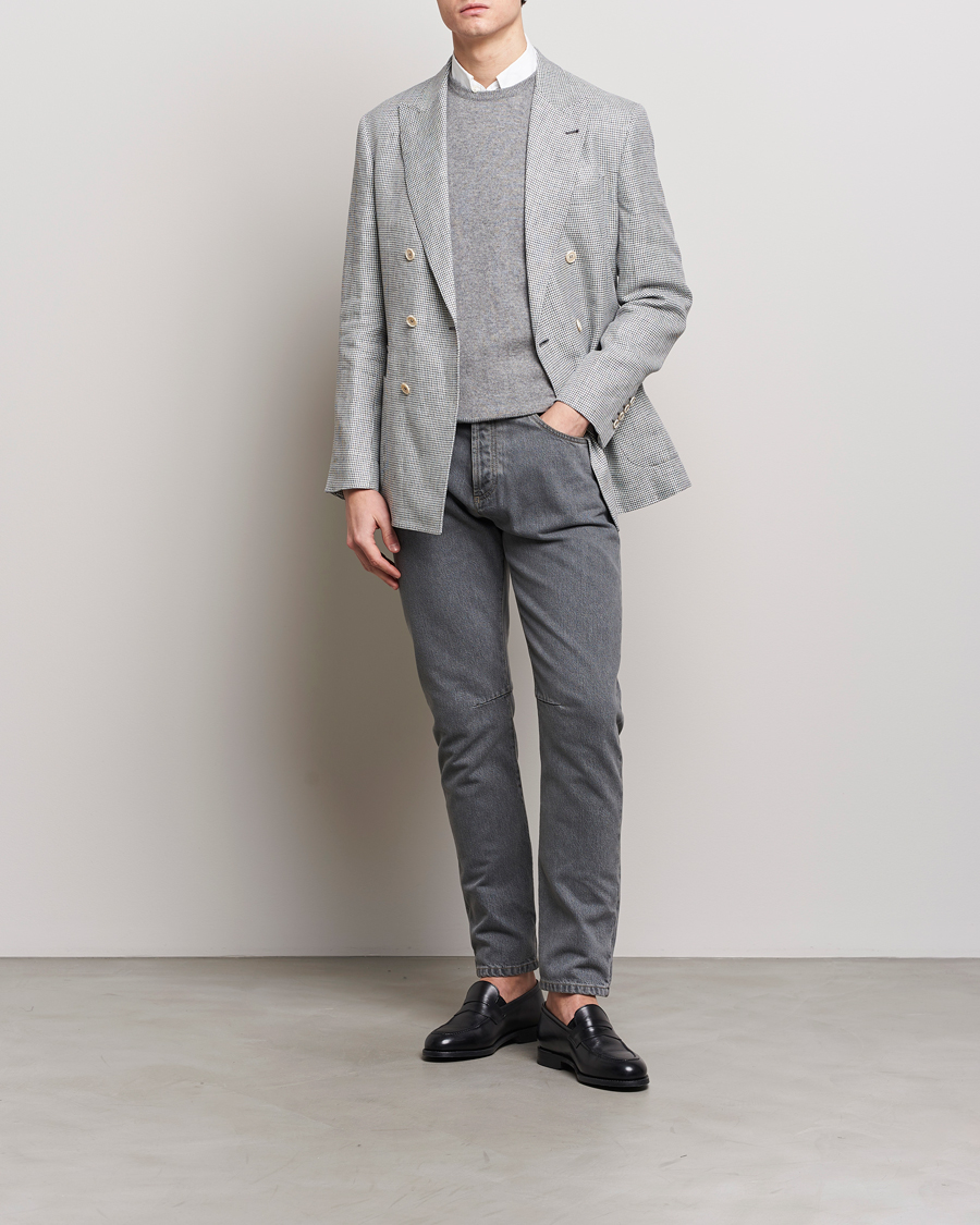 Herr | Jeans | Brunello Cucinelli | Leisure Fit Jeans Grey Wash