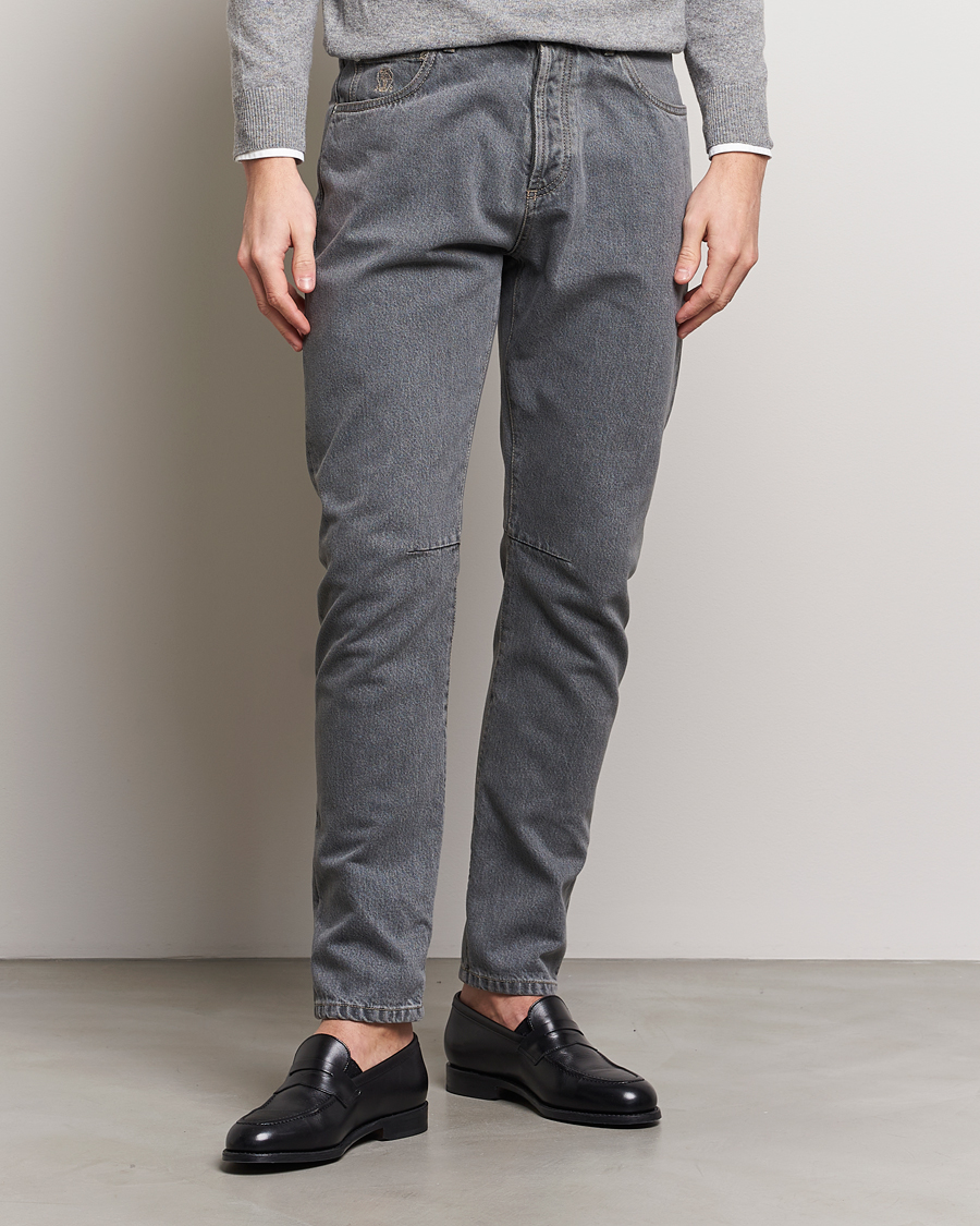 Herr | Brunello Cucinelli | Brunello Cucinelli | Leisure Fit Jeans Grey Wash