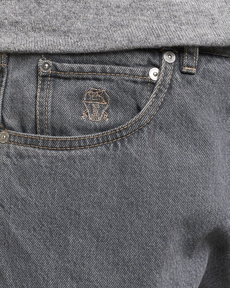 Herr | Jeans | Brunello Cucinelli | Leisure Fit Jeans Grey Wash