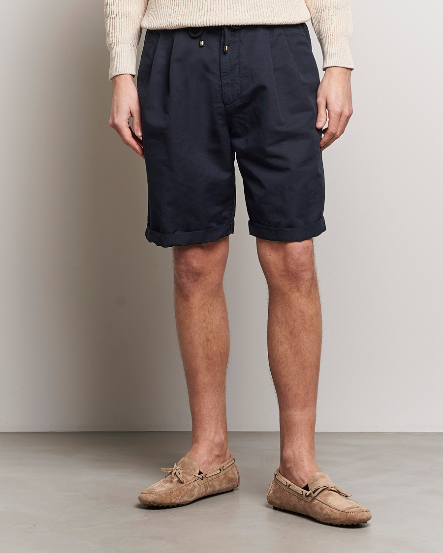 Herr | Luxury Brands | Brunello Cucinelli | Drawstring Shorts Navy