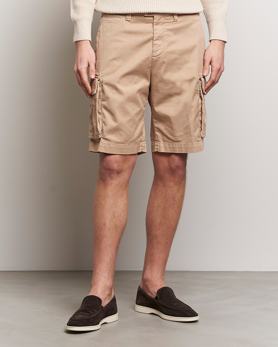 Herr | Cargoshorts | Brunello Cucinelli | Cotton Cargo Shorts Beige