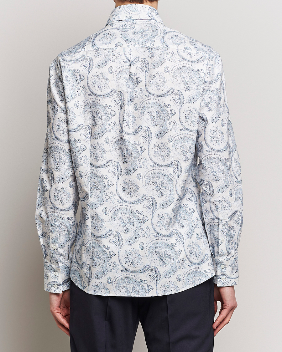 Herr | Skjortor | Brunello Cucinelli | Slim Fit Paisley Shirt Light Blue