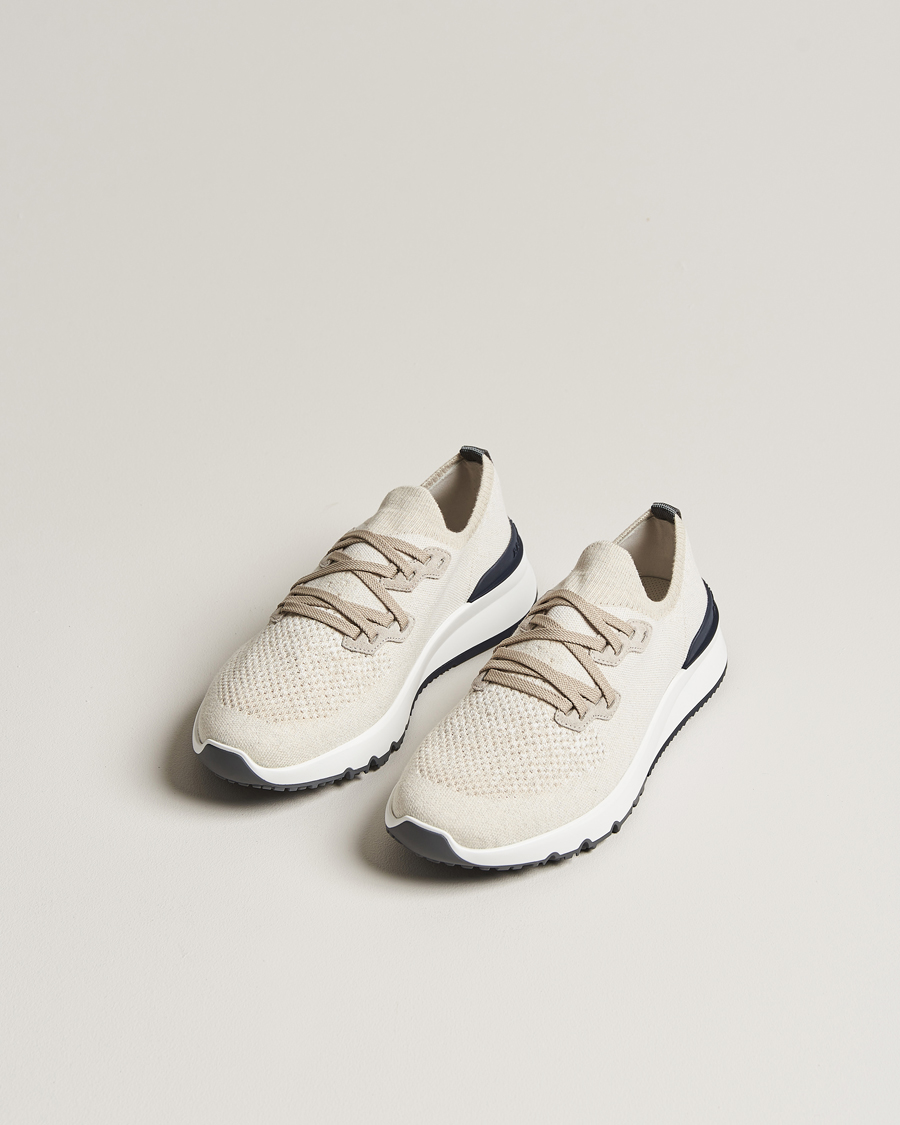 Herr | Skor | Brunello Cucinelli | Mesh Running Sneakers Beige