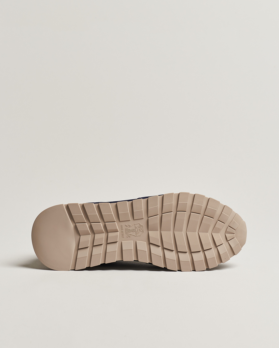 Herr | Brunello Cucinelli Perforated Running Sneakers Navy Suede | Brunello Cucinelli | Perforated Running Sneakers Navy Suede