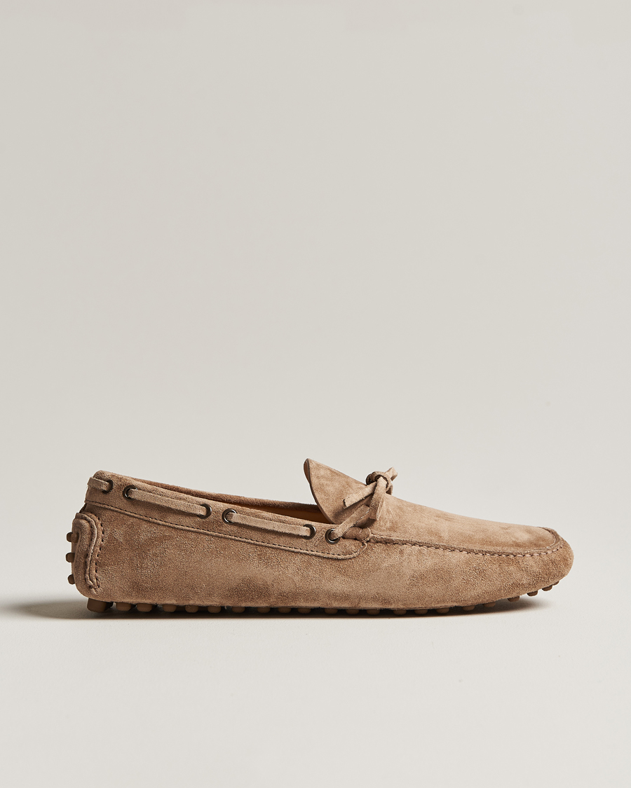 Herr | Brunello Cucinelli Laced Carshoe Beige Suede | Brunello Cucinelli | Laced Carshoe Beige Suede