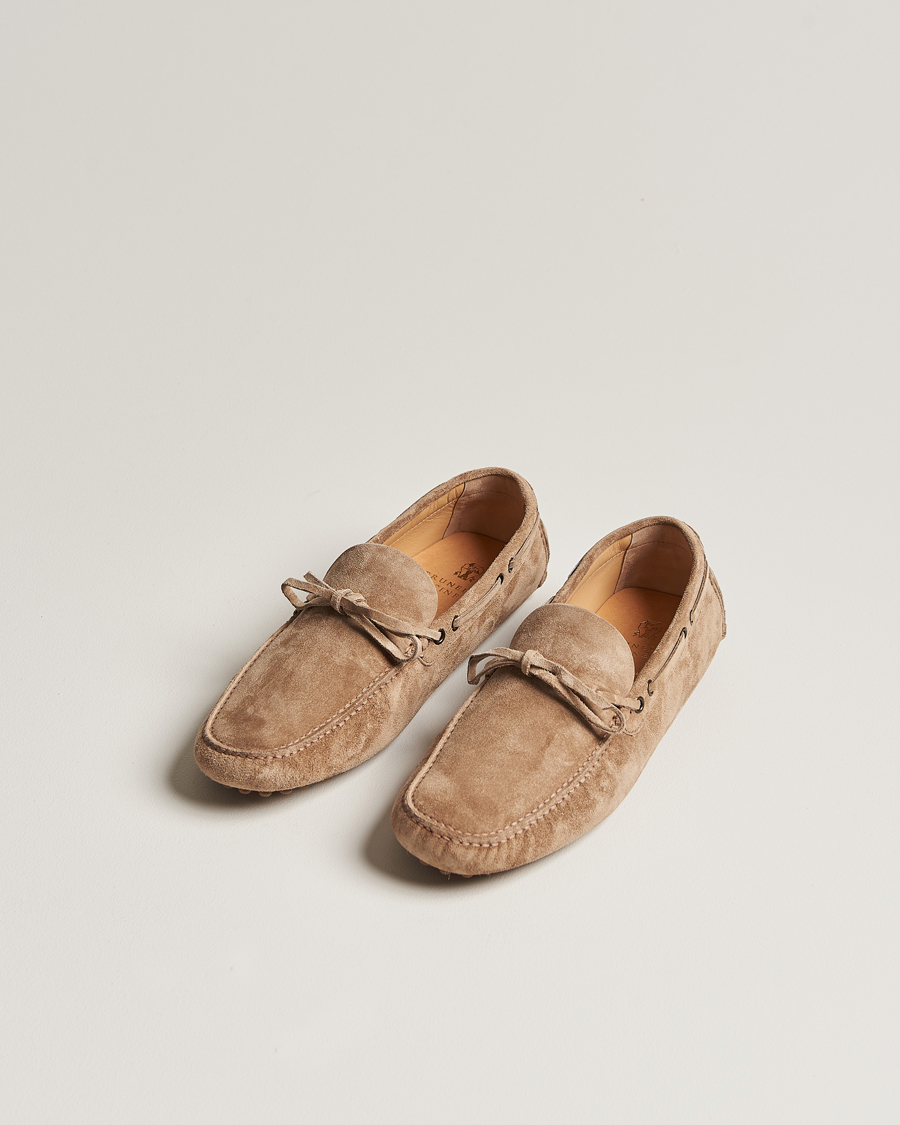 Herr | Handgjorda skor | Brunello Cucinelli | Laced Carshoe Beige Suede