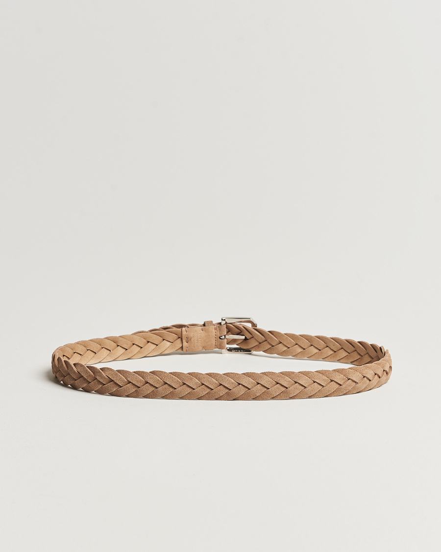 Herr | Accessoarer | Brunello Cucinelli | Braided Belt Desert Suede