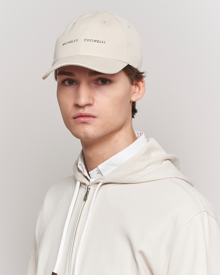 Herr | Accessoarer | Brunello Cucinelli | Cotton Baseball Cap Light Beige