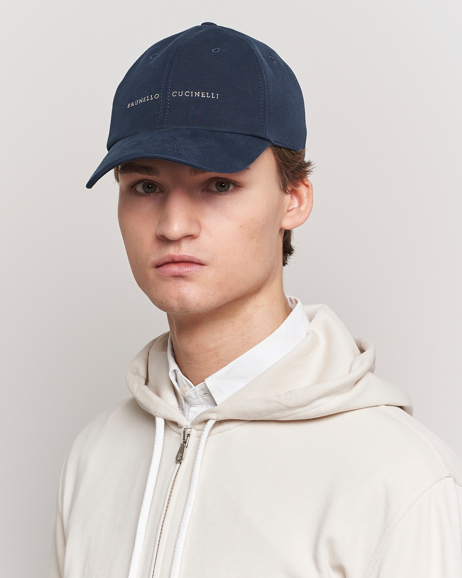 Herr | Hattar & kepsar | Brunello Cucinelli | Cotton Baseball Cap Navy