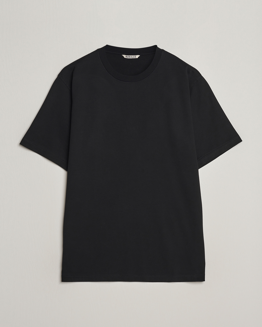 Herr | T-Shirts | Auralee | Luster Plating T-Shirt Black