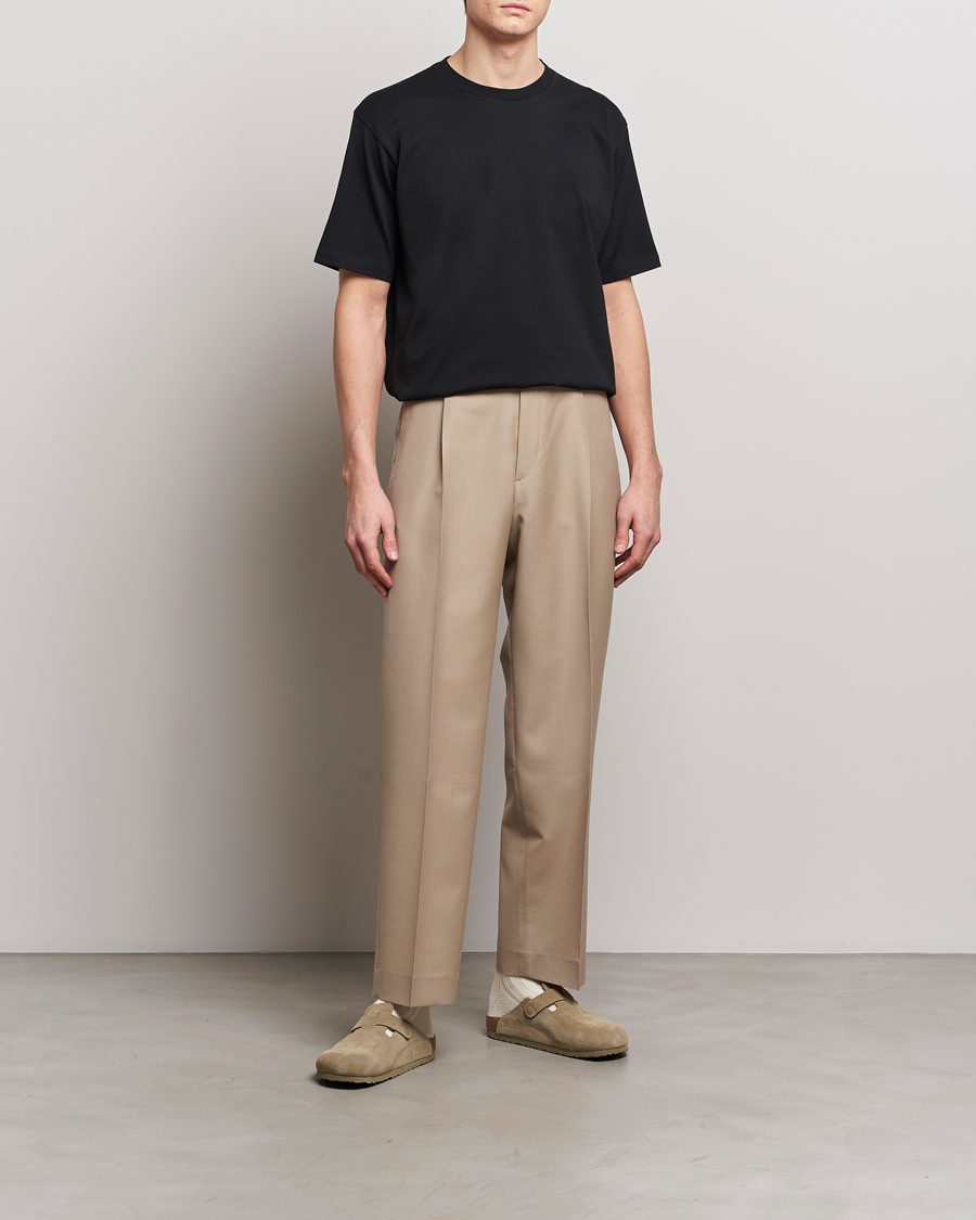 Herr | T-Shirts | Auralee | Luster Plating T-Shirt Black