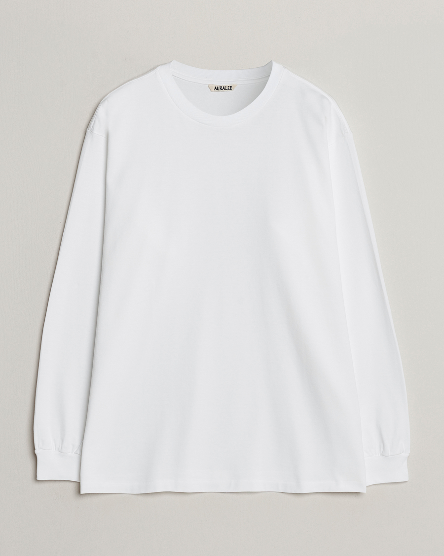 Herr |  | Auralee | Luster Plating Long Sleeve T-Shirt White