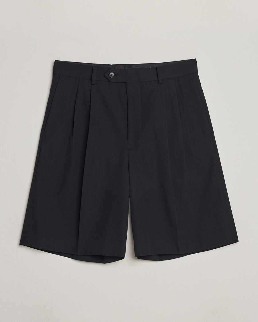 Herr |  | Auralee | Light Wool Gabardine Shorts Black