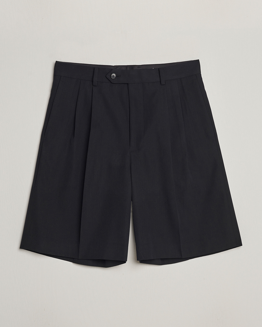Herr | Shorts | Auralee | Light Wool Gabardine Shorts Black