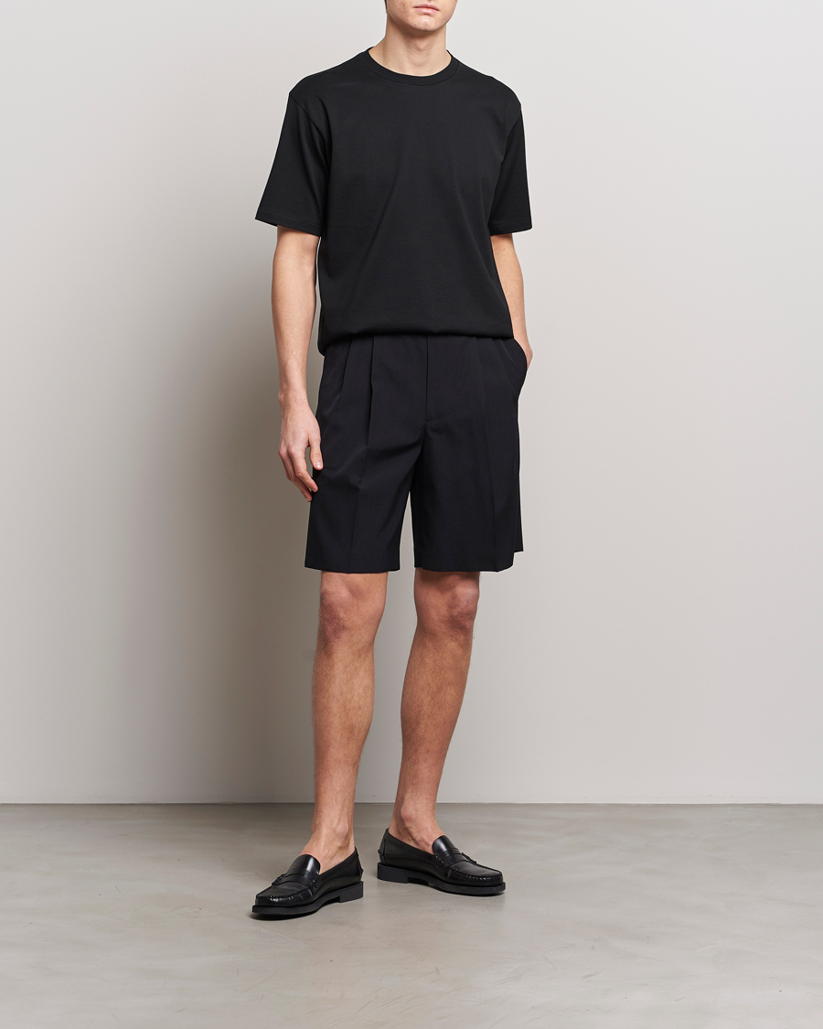 Herr | Shorts | Auralee | Light Wool Gabardine Shorts Black