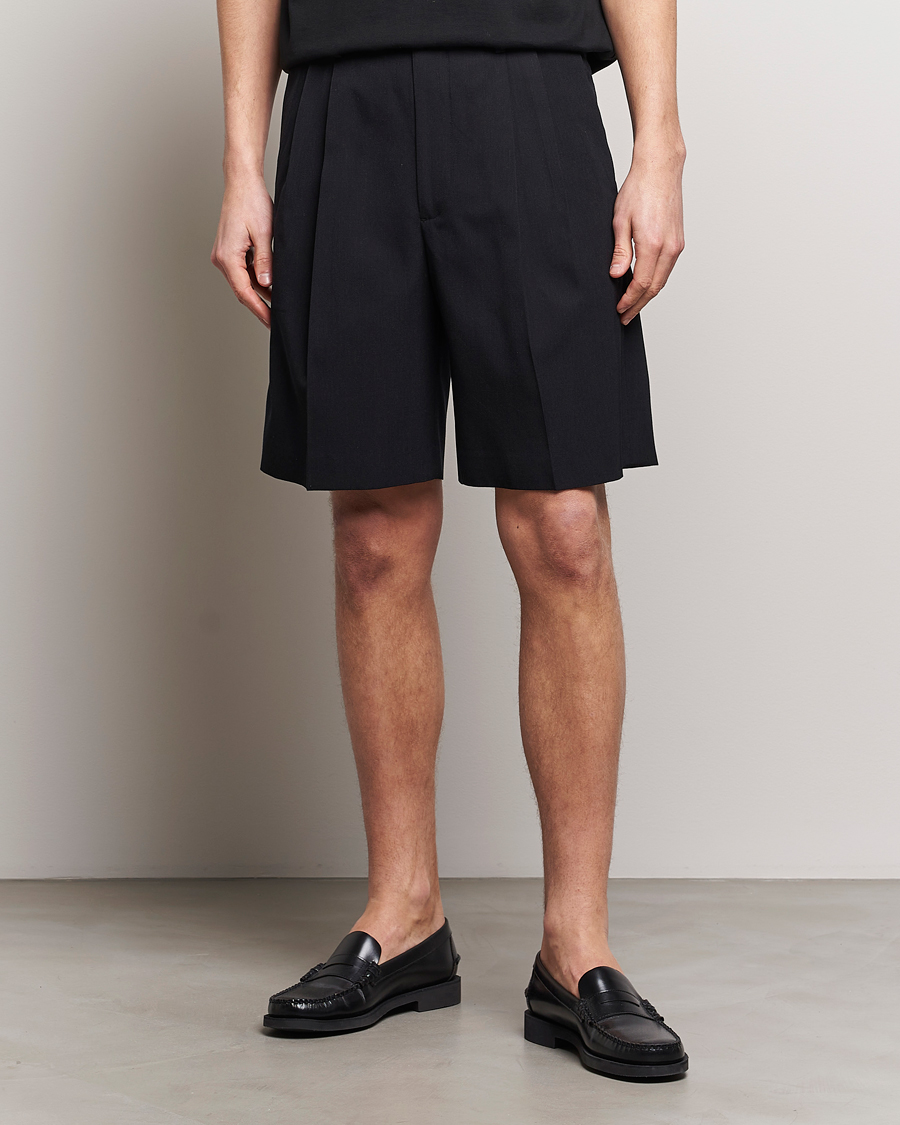 Herr | Japanese Department | Auralee | Light Wool Gabardine Shorts Black