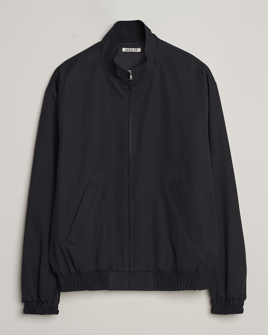 Herr | Jackor | Auralee | Washed Silk Chambray Blouson Black