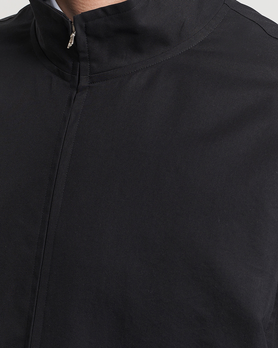 Herr | Jackor | Auralee | Washed Silk Chambray Blouson Black