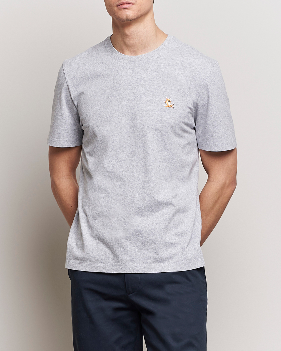 Herr | Kortärmade t-shirts | Maison Kitsuné | Chillax Fox T-Shirt Light Grey Melange