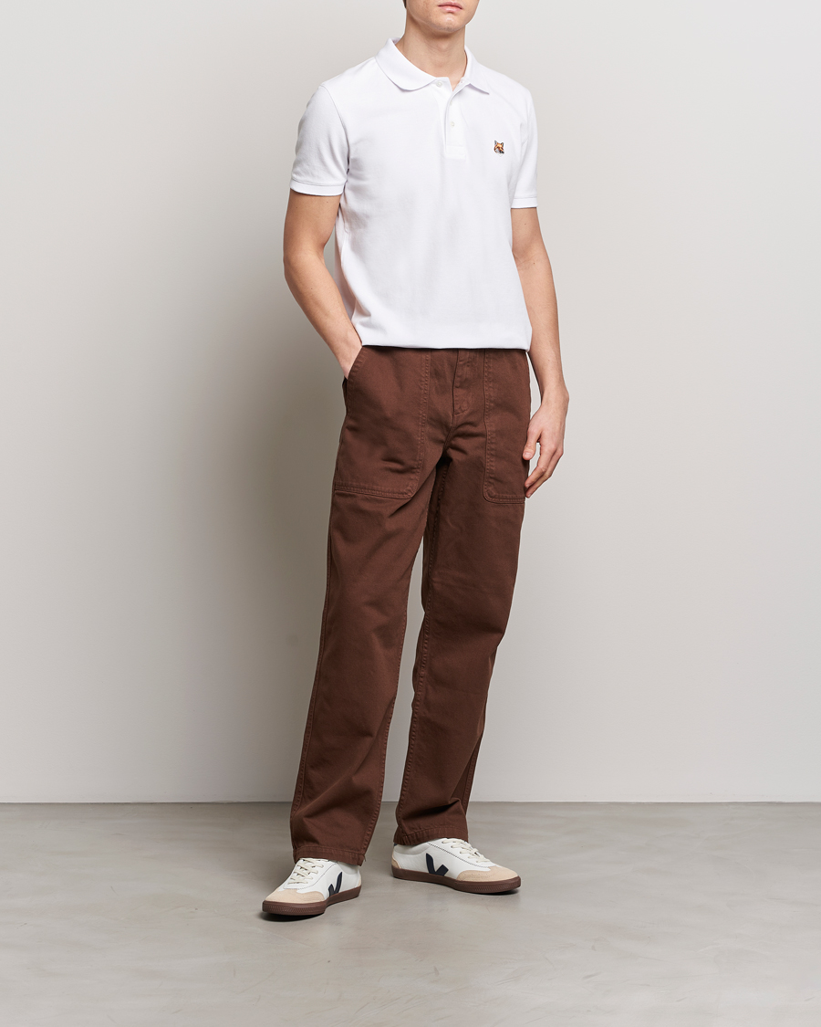 Herr | Pikéer | Maison Kitsuné | Fox Head Polo White
