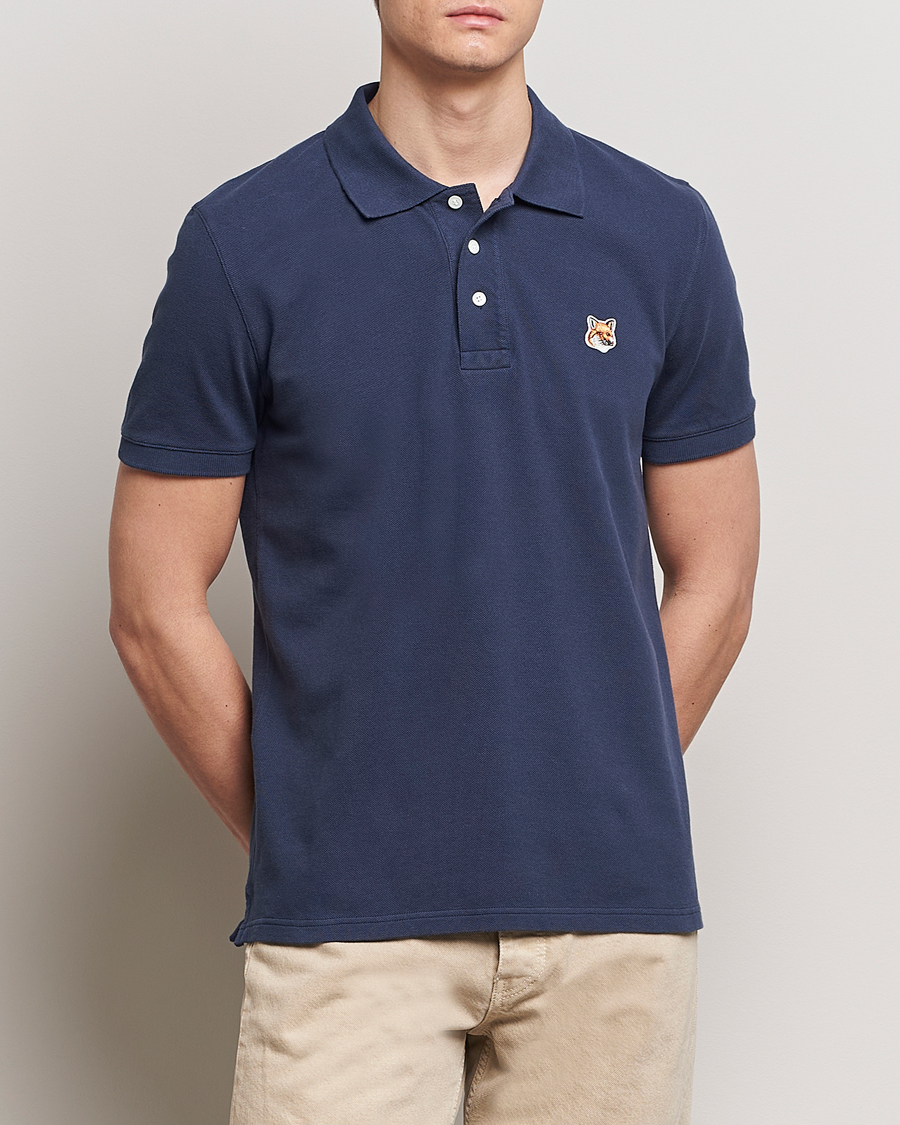 Herr | Maison Kitsuné | Maison Kitsuné | Fox Head Polo Ink Blue