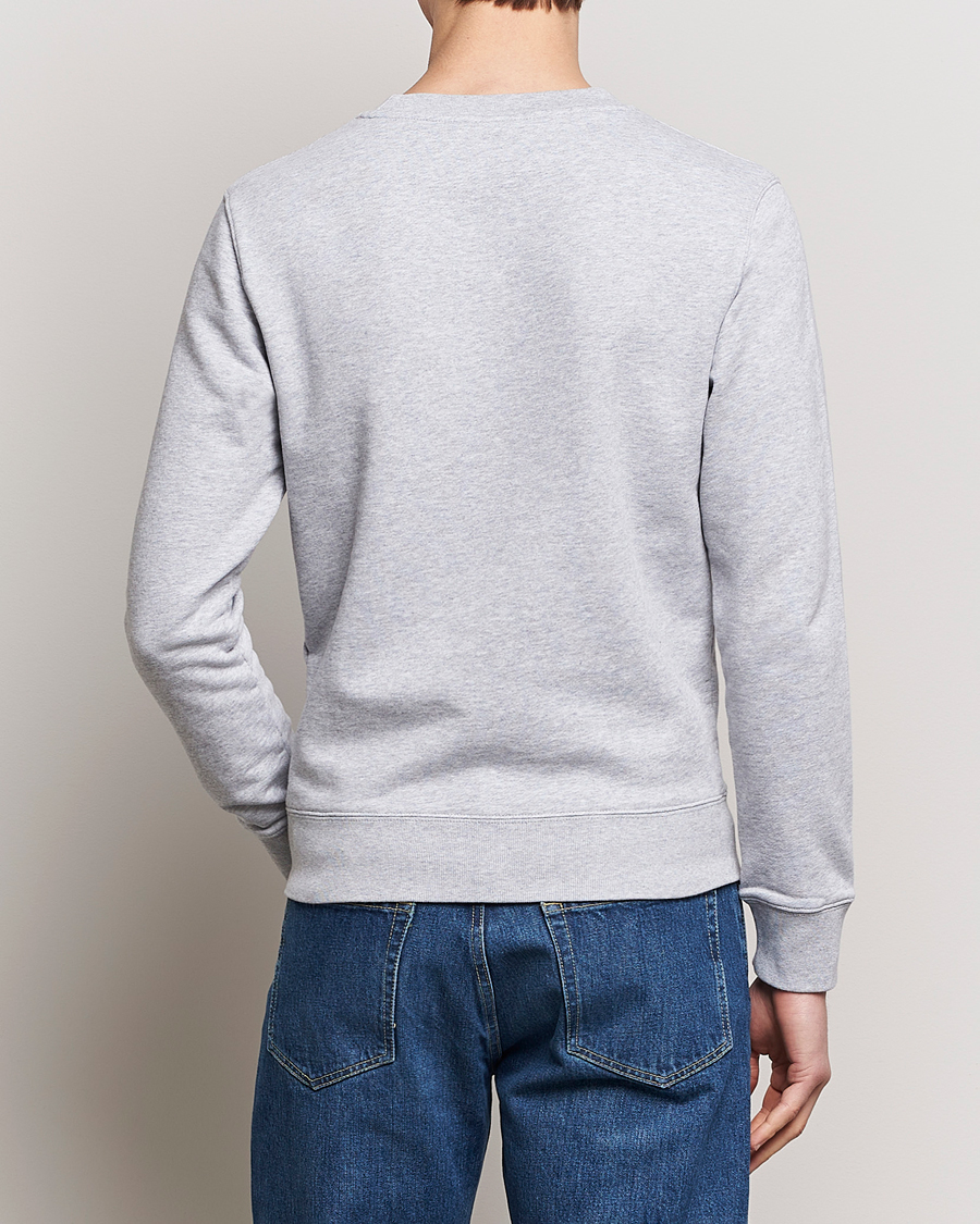 Herr | Tröjor | Maison Kitsuné | Fox Head Sweatshirt Light Grey Melange