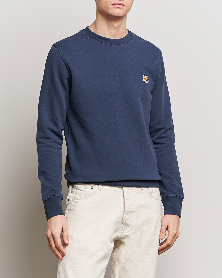 Herr | Avdelningar | Maison Kitsuné | Fox Head Sweatshirt Ink Blue