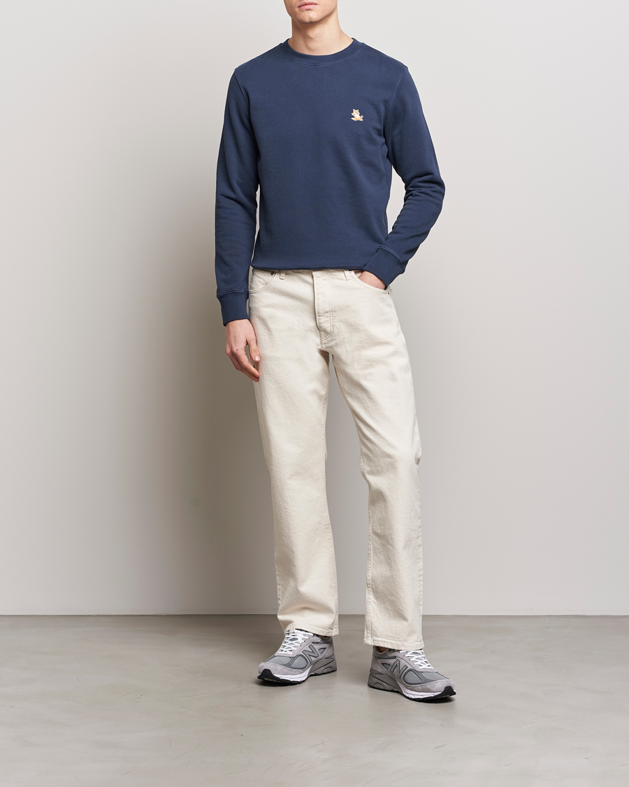 Herr | Tröjor | Maison Kitsuné | Chillax Fox Sweatshirt Ink Blue