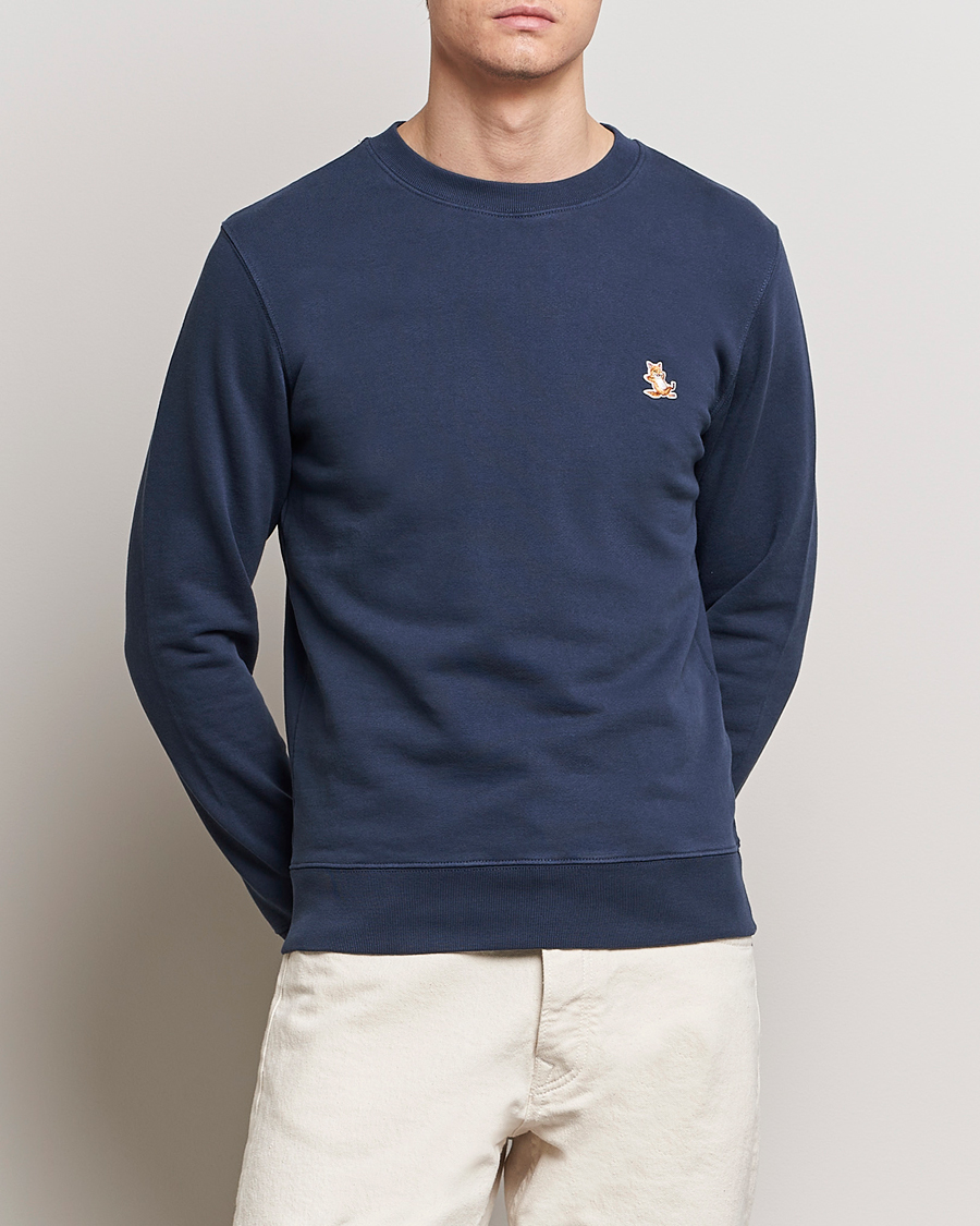 Herr | Contemporary Creators | Maison Kitsuné | Chillax Fox Sweatshirt Ink Blue