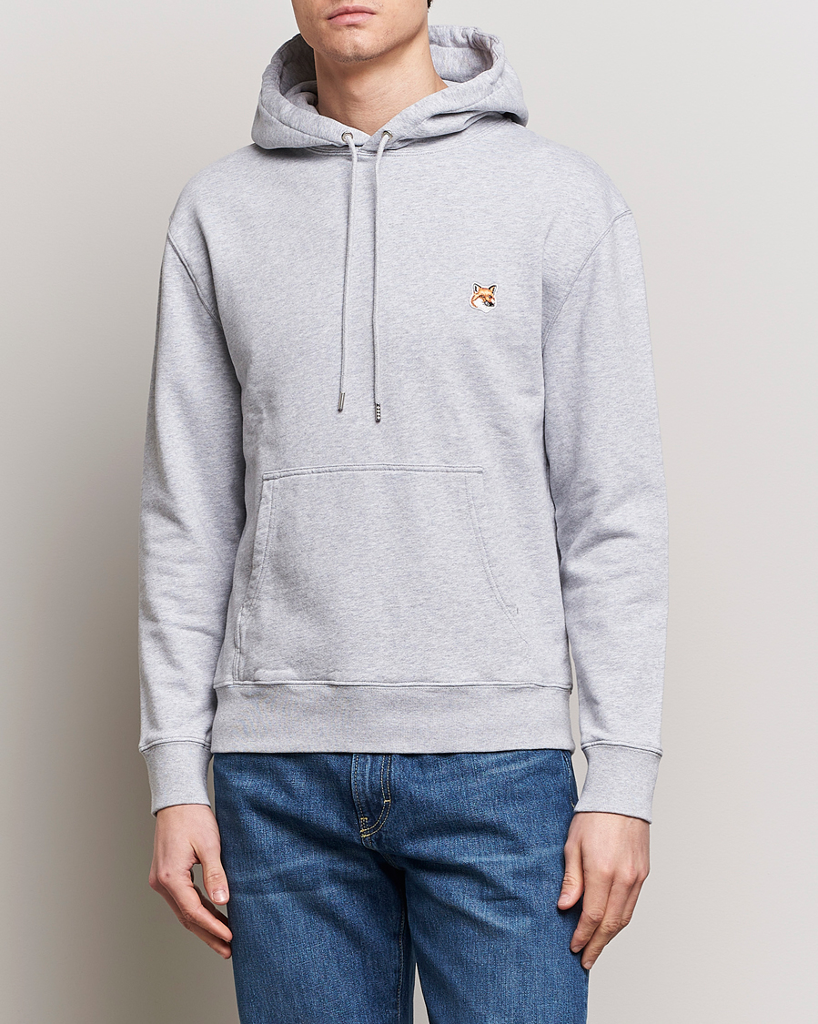 Herr | Maison Kitsuné | Maison Kitsuné | Fox Head Hoodie Light Grey Melange