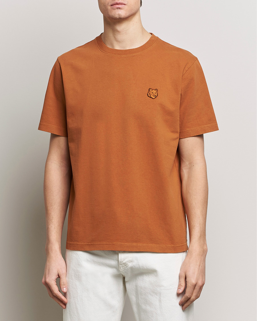 Herr | Kortärmade t-shirts | Maison Kitsuné | Tonal Fox Head T-Shirt Tobacco