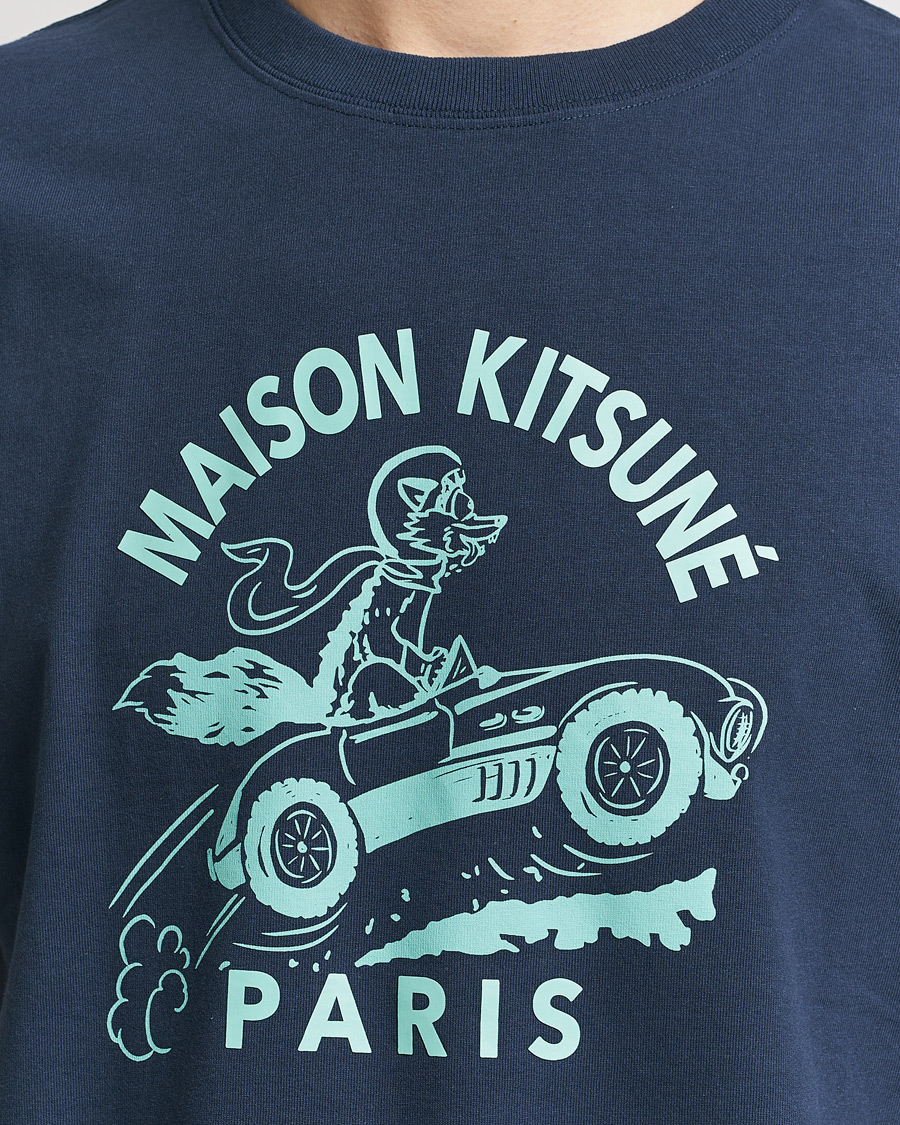 Herr | T-Shirts | Maison Kitsuné | Racing Fox T-Shirt Ink Blue