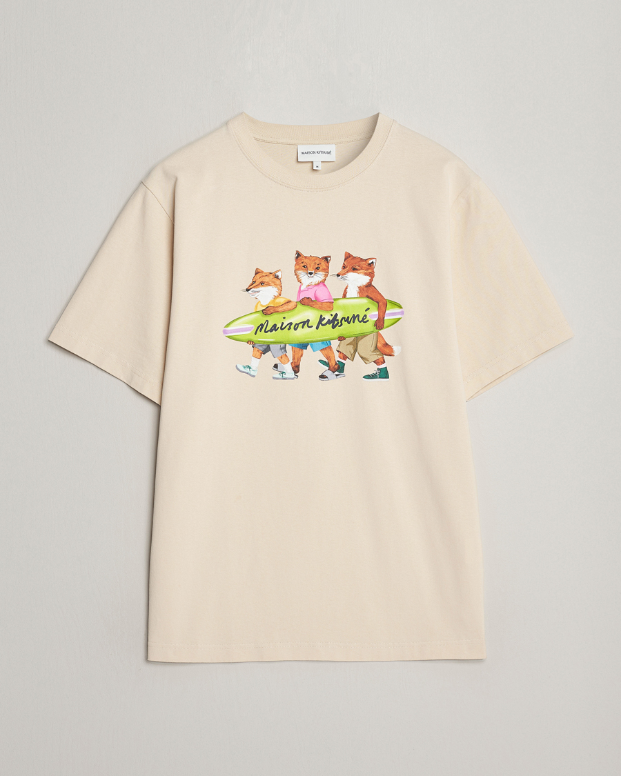 Herr | T-Shirts | Maison Kitsuné | Surfing Foxes T-Shirt Paper