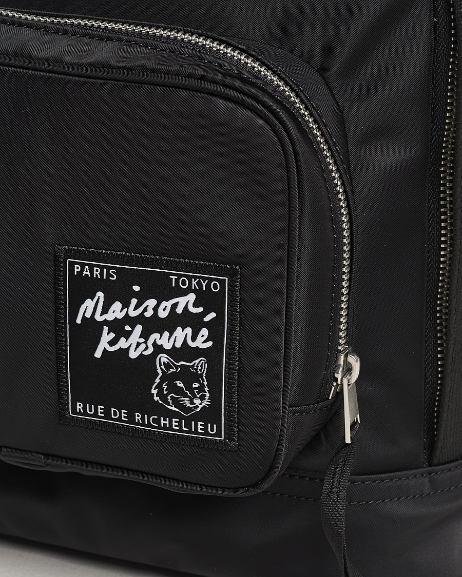 Herr | Maison Kitsuné The Traveller Backpack Black | Maison Kitsuné | The Traveller Backpack Black