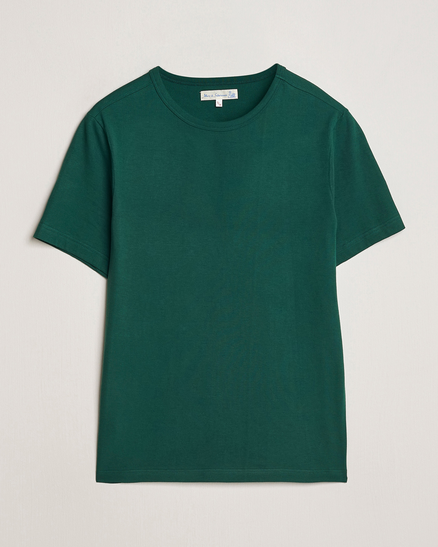 Herr | T-Shirts | Merz b. Schwanen | 1950s Classic Loopwheeled T-Shirt Classic Green