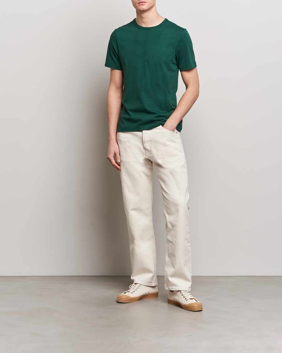Herr | T-Shirts | Merz b. Schwanen | 1950s Classic Loopwheeled T-Shirt Classic Green