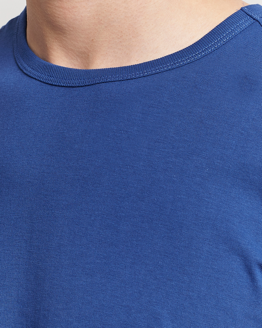 Herr | T-Shirts | Merz b. Schwanen | 1950s Classic Loopwheeled T-Shirt Vintage Blue