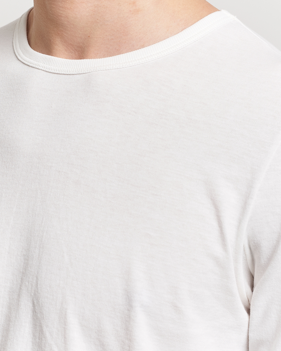 Herr | T-Shirts | Merz b. Schwanen | 1950s Classic Loopwheeled Longsleeve T-Shirt White