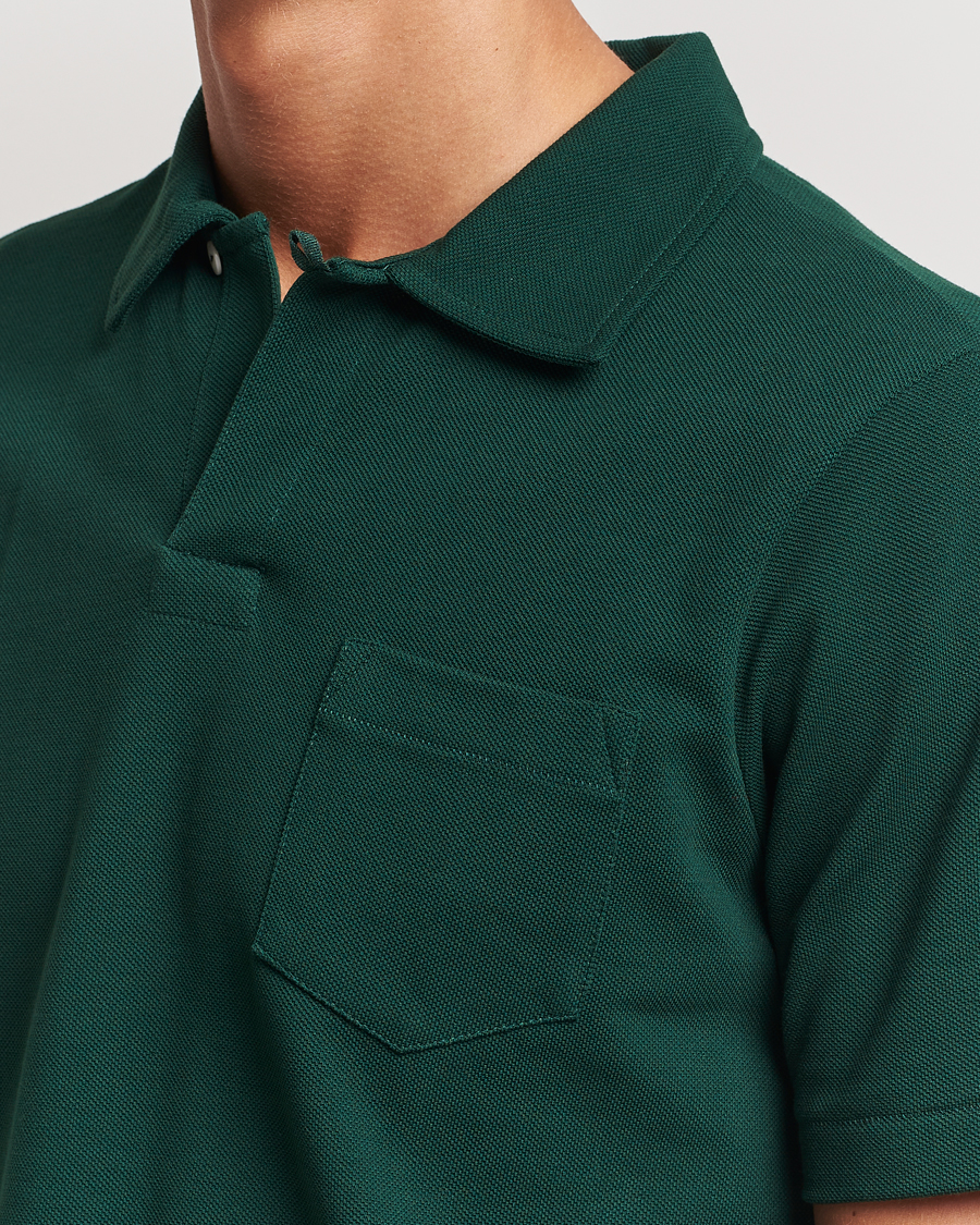 Herr | Pikéer | Merz b. Schwanen | Organic Cotton Washed Polo Classic Green