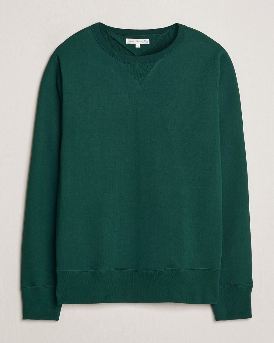 Herr | Tröjor | Merz b. Schwanen | Organic Cotton Crew Neck Sweatshirt Classic Green