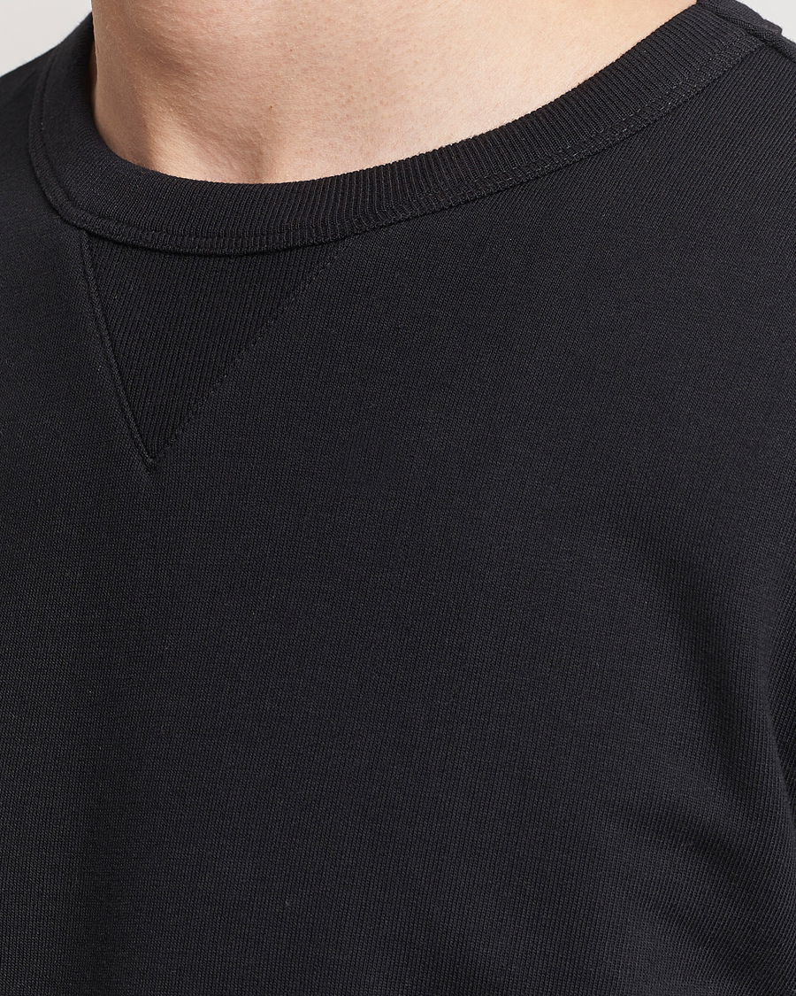 Herr | Tröjor | Merz b. Schwanen | Organic Cotton Crew Neck Sweatshirt Black