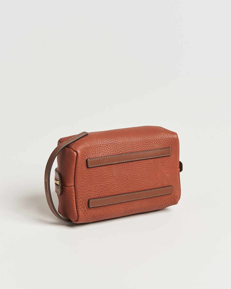 Herr | Väskor | Mismo | Groom Pebbled Leather Washbag Tabac/Cuoio