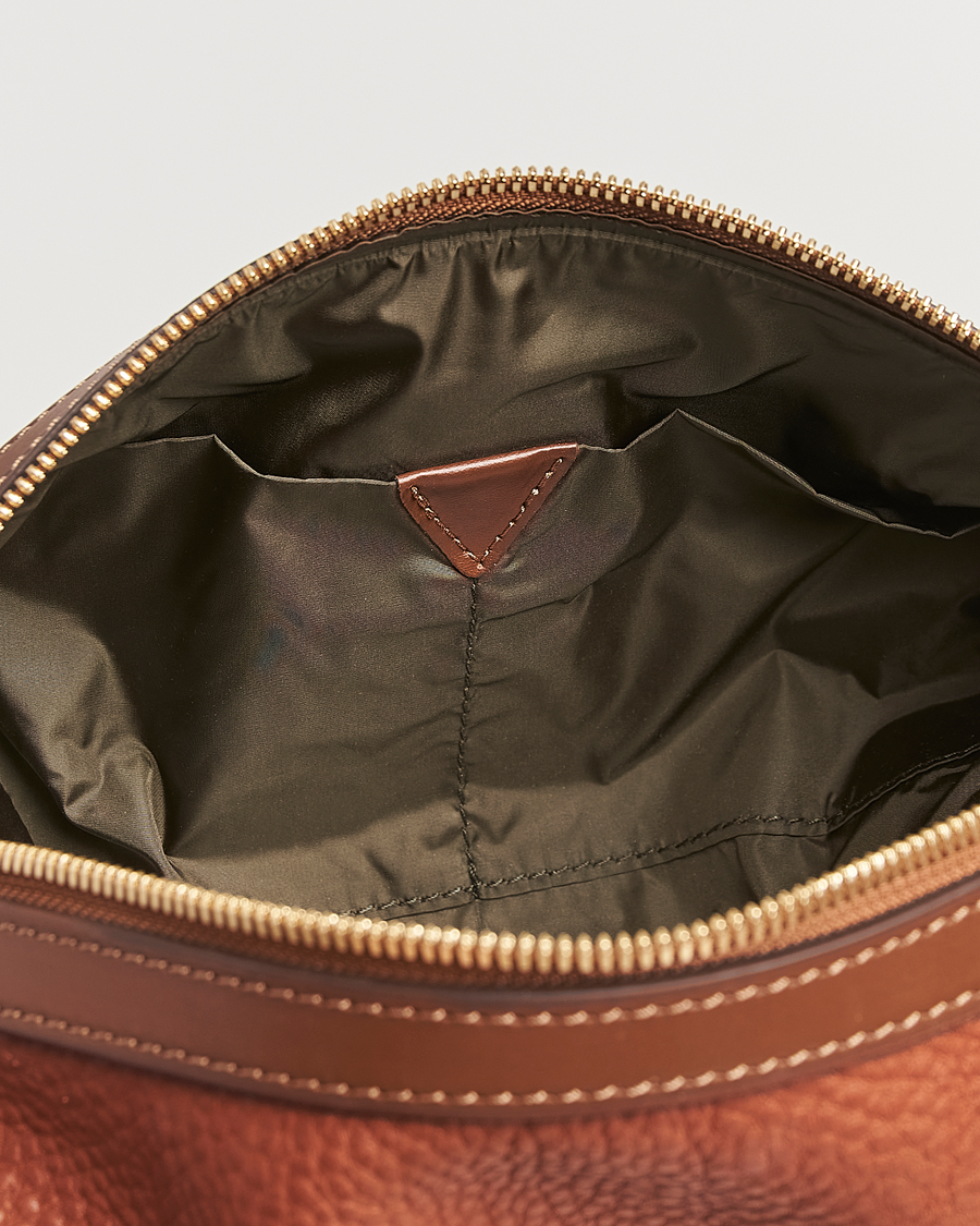 Herr | Väskor | Mismo | Groom Pebbled Leather Washbag Tabac/Cuoio