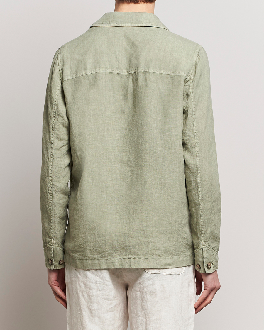 Herr | Skjortor | Altea | Linen Shirt Jacket Olive