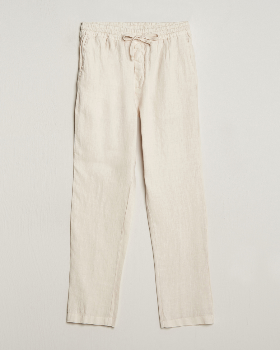 Herr | Byxor | Altea | Linen Drawstring Pants Beige