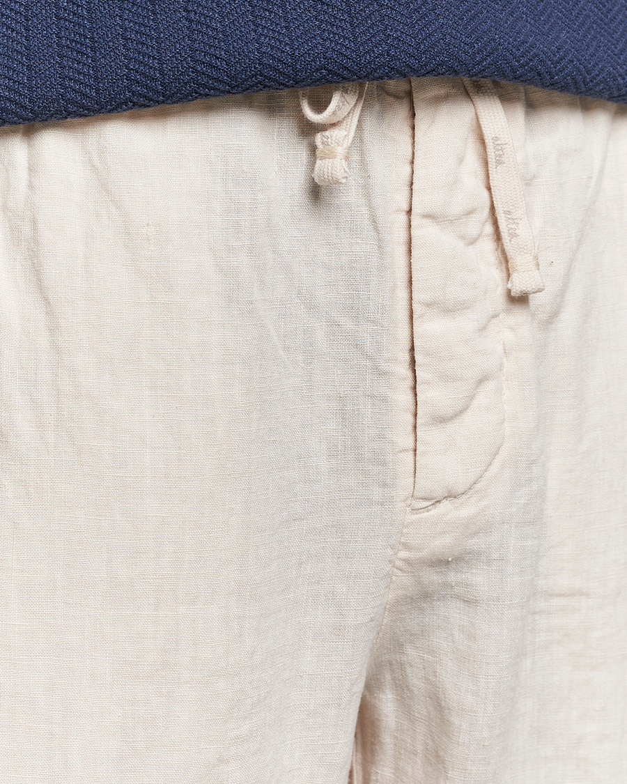 Herr | Byxor | Altea | Linen Drawstring Pants Beige