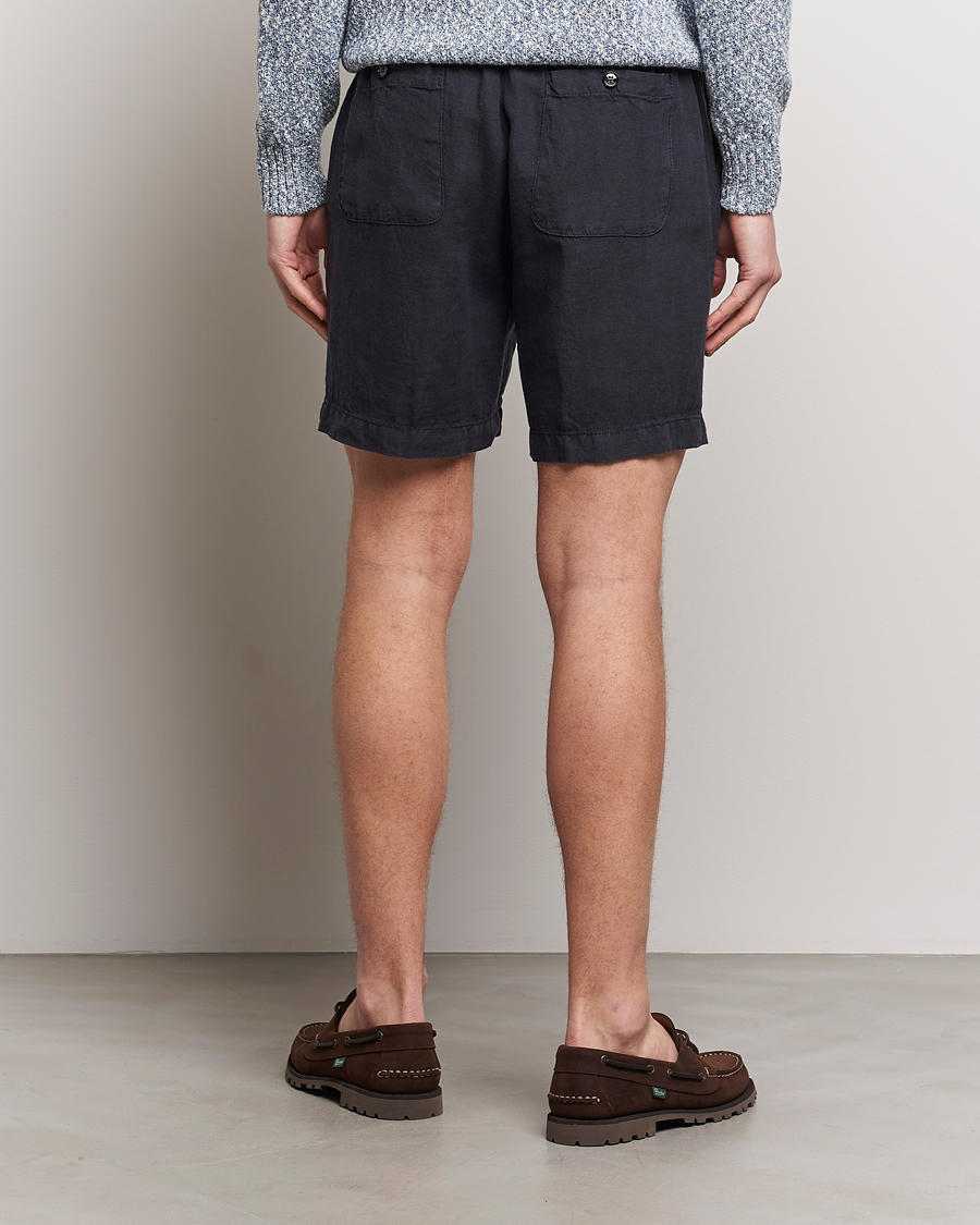 Herr | Shorts | Altea | Linen Drawstring Shorts Navy